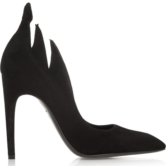 Bottega Veneta black suede flame runway heels - Picture 4 of 12